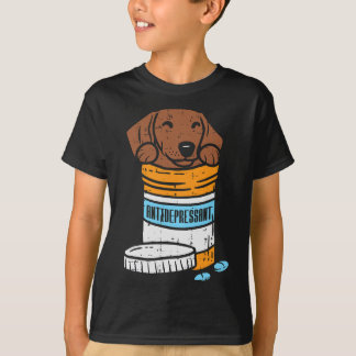 Antidepressivum Dachshund Weiner Sause Dog Animal T-shirt