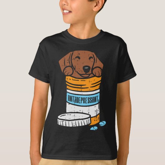 Antidepressivum Dachshund Weiner Sause Dog Animal T-shirt (Voorkant)