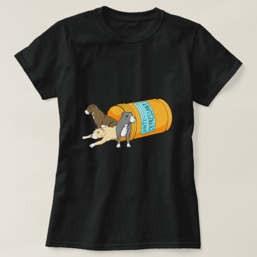 Antidepressivum Pitbull hondeneigenaar Animal Cani T-shirt (Design voorkant)