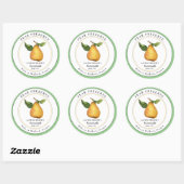 Antidieke perenjam pot etikettering voor inmaken ronde sticker (Vel)