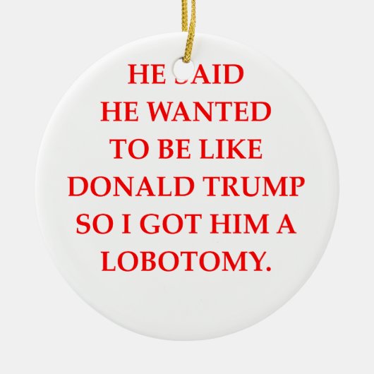 antidonald trump keramisch ornament (Voorkant)