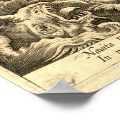 Antiek 1590 schepen en monsters van Zeeen Poster (Hoek)