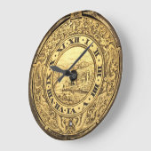 Antiek 1600's Henry Jones horloge afdrukken Grote Klok (Hoek)