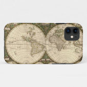 Antiek 1660 Wereldkaart van Frederick de Wit Case-Mate iPhone Case (Achterkant (horizontaal))