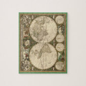 Antiek 1660 Wereldkaart van Frederick de Wit Legpuzzel (Verticaal)