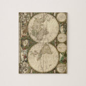 Antiek 1660 Wereldkaart van Frederick de Wit Legpuzzel (Verticaal)