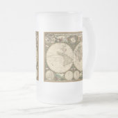 Antiek 1660 Wereldkaart van Frederick de Wit Matglas Bierpul (Voorkant rechts)