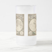 Antiek 1660 Wereldkaart van Frederick de Wit Matglas Bierpul (Center)