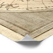 Antiek 1690 Wereldkaart van Guillaume de L'Isle Poster (Hoek)