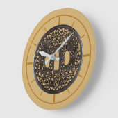 Antiek 1700's Samurai Sword Guard (Tsuba) Dragons Grote Klok (Hoek)