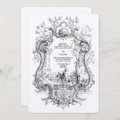 Antiek 1738 Baroque Rococo Cartouche Kaart (Voorkant / Achterkant)