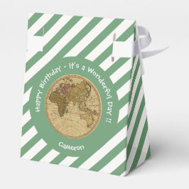 Antiek 1786 Oostelijk halfrond Kaart Thema Feest Bedankdoosjes