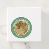 Antiek 1786 Oostelijk halfrond Kaart Thema Feest Bedankjes Labels (In situ)