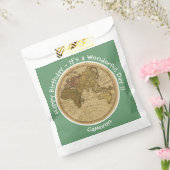 Antiek 1786 Oostelijk halfrond Kaart Thema Feest Bedankzakje (Gezegeld)