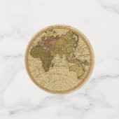 Antiek 1786 Oostelijk halfrond Kaart Thema Feest Confetti (Kleine voorkant)