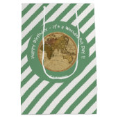 Antiek 1786 Oostelijk halfrond Kaart Thema Feest Medium Cadeauzakje (Achterkant)