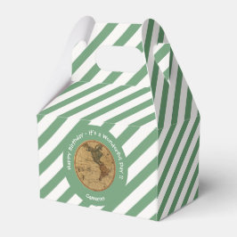 Antiek 1786 Western halfrond Kaart Thema Feest Bedankdoosjes