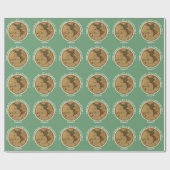 Antiek 1786 Western halfrond Kaart Thema Feest Cadeaupapier (Vlak)