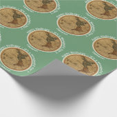 Antiek 1786 Western halfrond Kaart Thema Feest Cadeaupapier (Hoek)