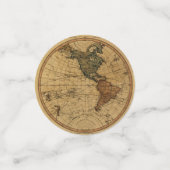 Antiek 1786 Western halfrond Kaart Thema Feest Confetti (Kleine voorkant)