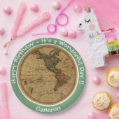 Antiek 1786 Western halfrond Kaart Thema Feest Papieren Bordje (Feest)