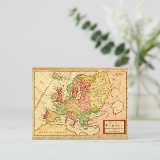 Antiek 17e eeuw Herman Moll Kaart van Europa (Staand voorkant)