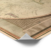 Antiek 1808 Wereldkaart van Laurie en Whittle Poster (Hoek)