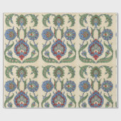 Antiek 1885 Flower & Leaves Pattern Cadeaupapier (Vlak)