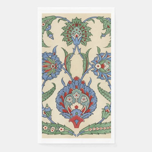 Antiek 1885 Flower & Leaves Pattern Servet (Voorkant)