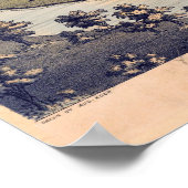 Antiek 1885 Kaart van El Paso, Texas, VS Poster (Hoek)