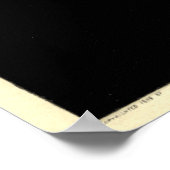 Antiek 1889 vrouw op halve maan poster (Hoek)