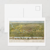Antiek 1891 kaart van Houston, Texas, Briefkaart (Voorkant / Achterkant)