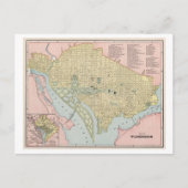 Antiek 1899 kaart van Washington, DC, (Voorkant)
