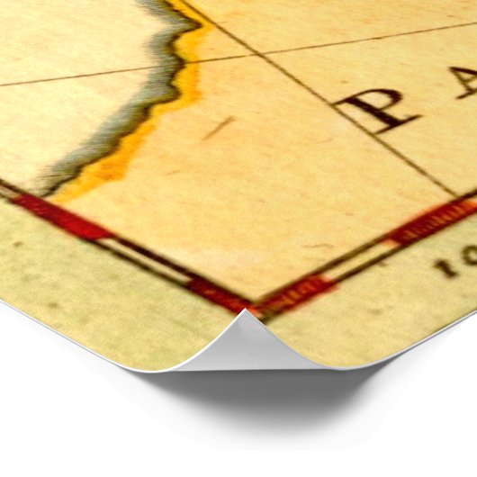 Antiek 18e eeuw Kaart van Europa Herman Moll Poster (Hoek)