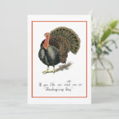 Antiek 1907 Thanksgiving Dag binnenuitnodiging Kaart (Staand voorkant)