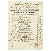 Antiek 1908 Millburn (NJ) Winkelklembord Klembord (Achterkant)