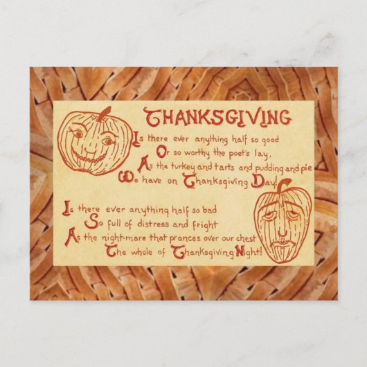 -Antiek 1909 Thanksgiving Briefkaart (Voorkant)