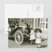 Antiek 1911 Roadster Briefkaart (Voorkant / Achterkant)