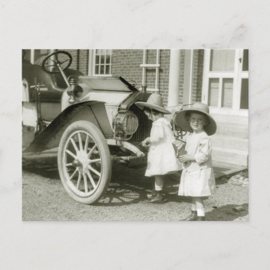 Antiek 1911 Roadster Briefkaart (Voorkant)