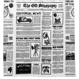 antiek 1920 flapper krant zwart wit douchegordijn