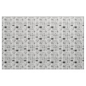 antiek 1920 flapper krant  zwart wit stof (Fat Quarter)