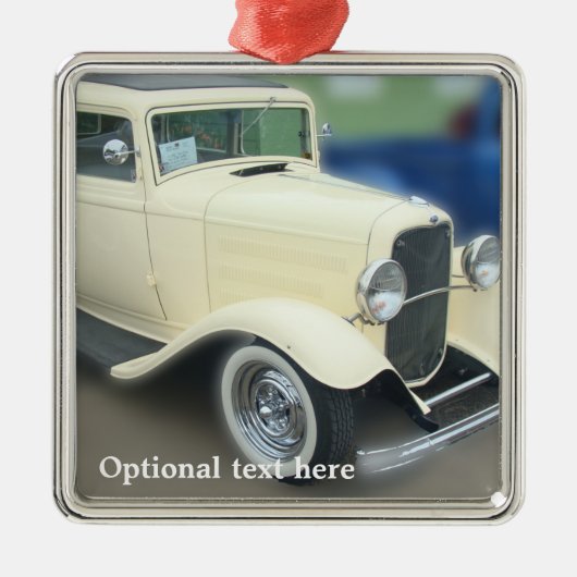 Antiek 1920s autowrak metalen ornament (Voorkant)