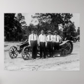 Antiek 1920s Road Construction Equipment Poster (Voorkant)