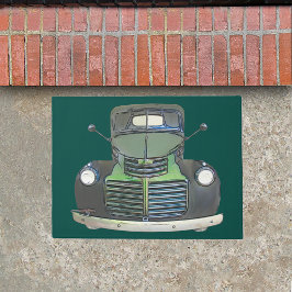 Antiek 1947 Vrachtwagen schets Deurmat Rug