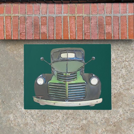 Antiek 1947 Vrachtwagen schets Deurmat Rug