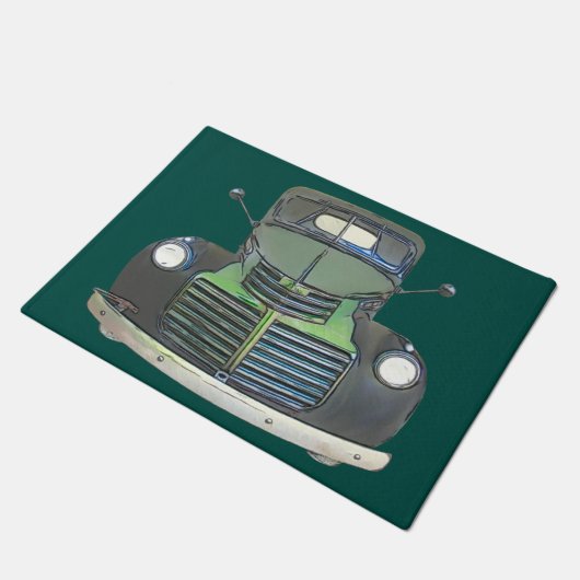 Antiek 1947 Vrachtwagen schets Deurmat Rug (Schuin)