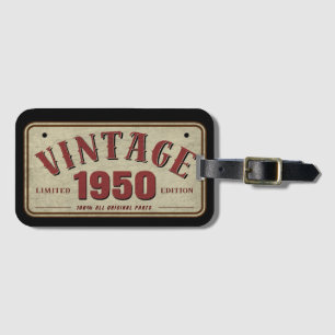 Antiek 1950 Gelimiteerde Editie Alle Originele Ond Bagagelabel