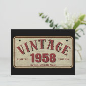 Antiek 1958 Beperkte Editie Alle Originele Onderde Kaart (Staand voorkant)