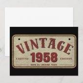 Antiek 1958 Beperkte Editie Alle Originele Onderde Kaart (Voorkant / Achterkant)