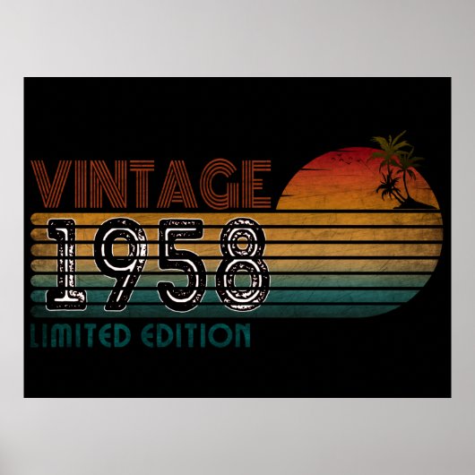 antiek 1958 gelimiteerde editie poster (Voorkant)